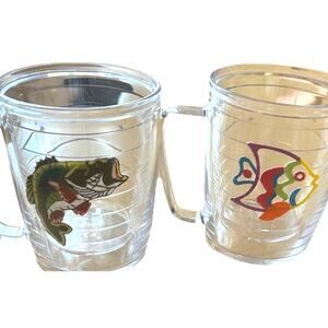 2 FISH Tervis Mugs beach house air BNB resort dad Large Mouth Bass Fishing Fish
